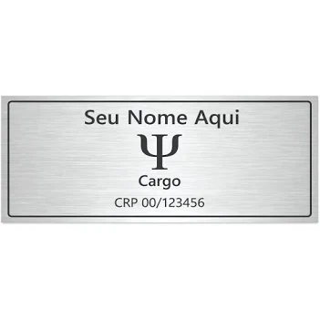 Placa de aço inox personalizada